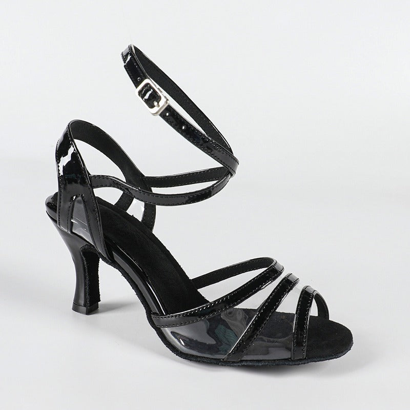 Women's Black Customized Heel Latin Dance Shoes Ballroom Dance Shoes