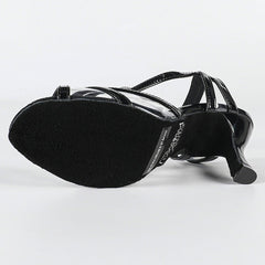 Women's Black Customized Heel Latin Dance Shoes Ballroom Dance Shoes