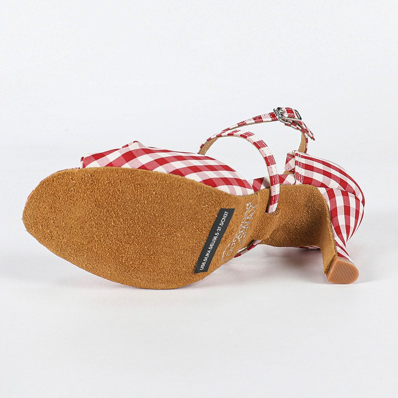 Women's Red Customized Heel Latin Dance Shoes Ballroom Dance Shoes