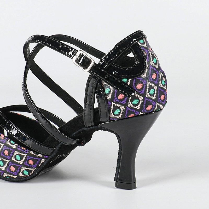 Women's Black Customized Heel Latin Dance Shoes Ballroom Dance Shoes