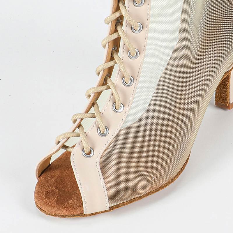 Women's Apricot Customized Heel Heels Dance Boots JazDancing Shoes