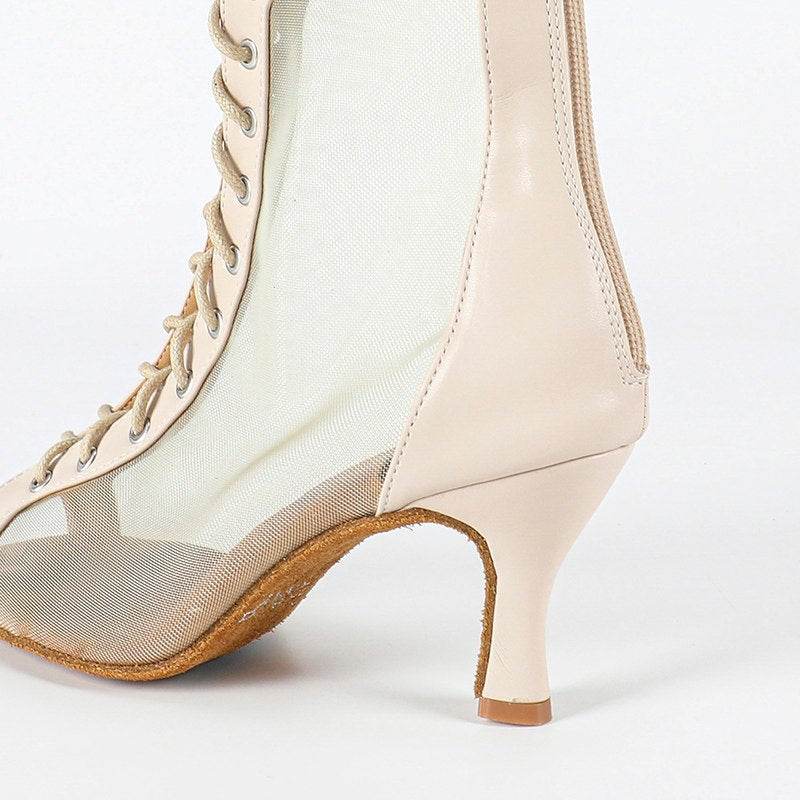 Women's Apricot Customized Heel Heels Dance Boots JazDancing Shoes