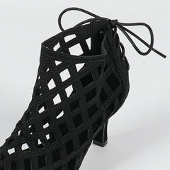 Women's Black Customized Heel Heels Dance Boots JazDancing Shoes