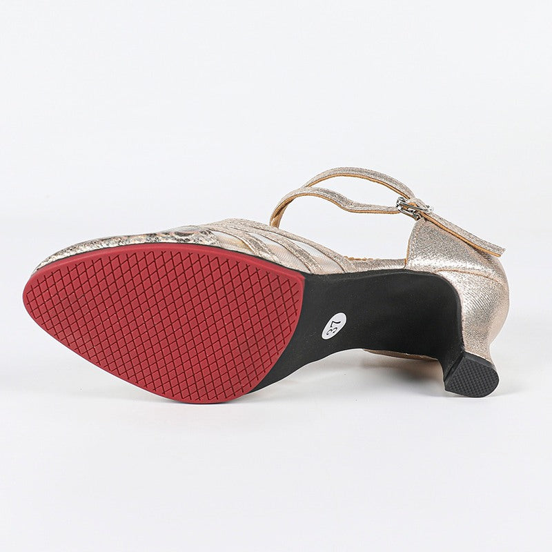 Women's Leatherette 3.5cm/5cm Heels Closed Toe Rubber Sole Ballroom Dance Shoes Modern Shoes