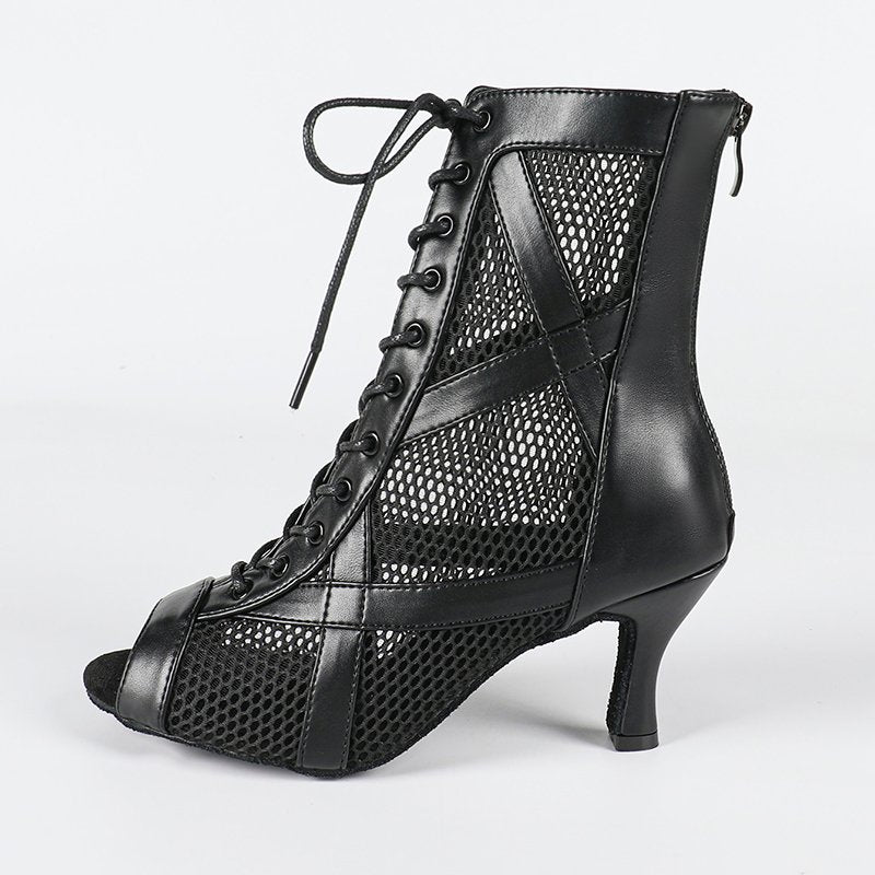 Women's Leatherette Customized Heel Heels Dance Boots JazSalsa Dancing Shoes