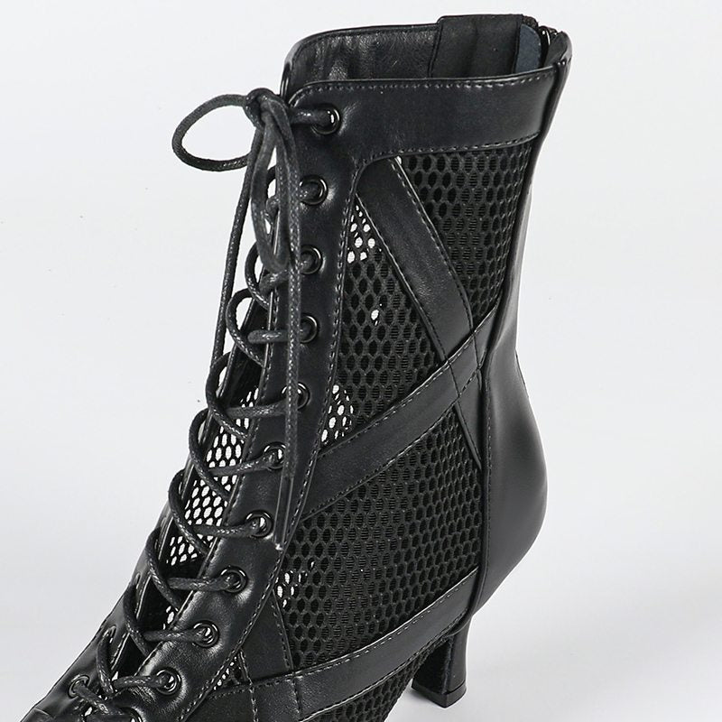 Women's Leatherette Customized Heel Heels Dance Boots JazSalsa Dancing Shoes