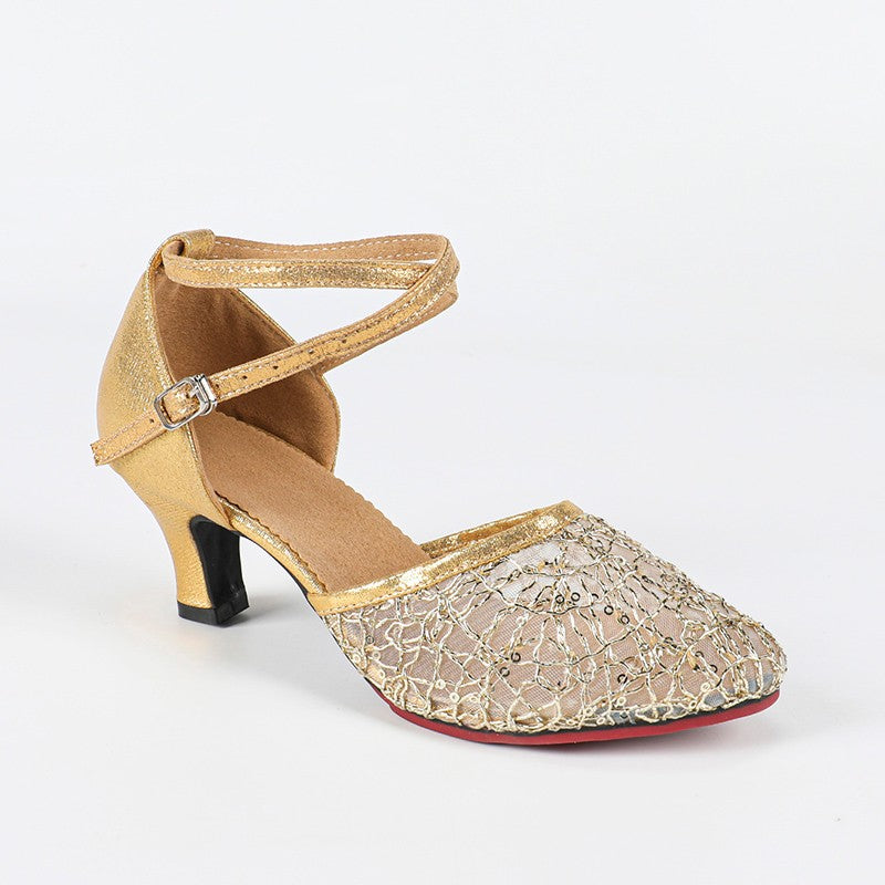 Women's Rubber Sole Leatherette 3.5cm/5.5cm Heels Ballroom Shoes Swing Dance Shoes