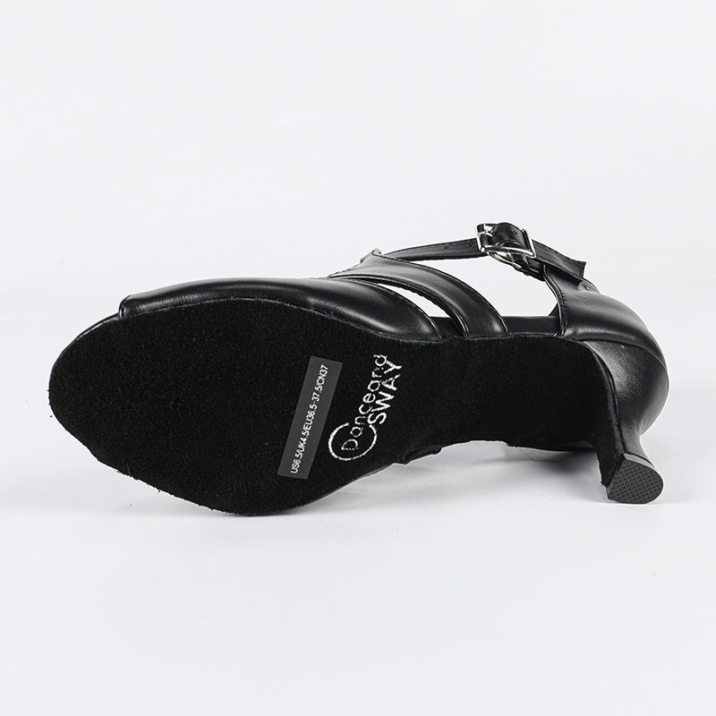 Women's Leatherette Customized Heel Buckle Salsa Dance Heels Dance Boots Dance Shoes
