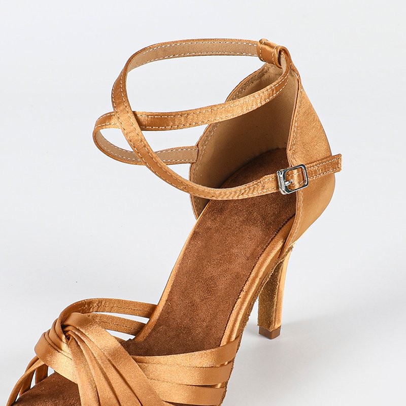 Women's Satin Customized Heel Ballroom Dance Shoes Latin Dance Shoes