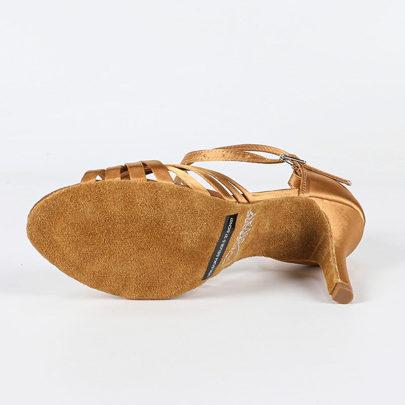Women's Satin Customized Heel Ballroom Dance Shoes Latin Dance Shoes