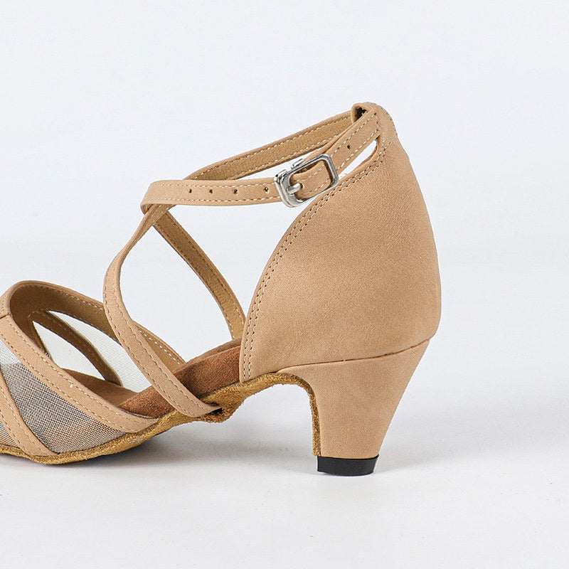 Women's Suede Customized Heel Ballroom Dance Shoes Latin Dance Shoes