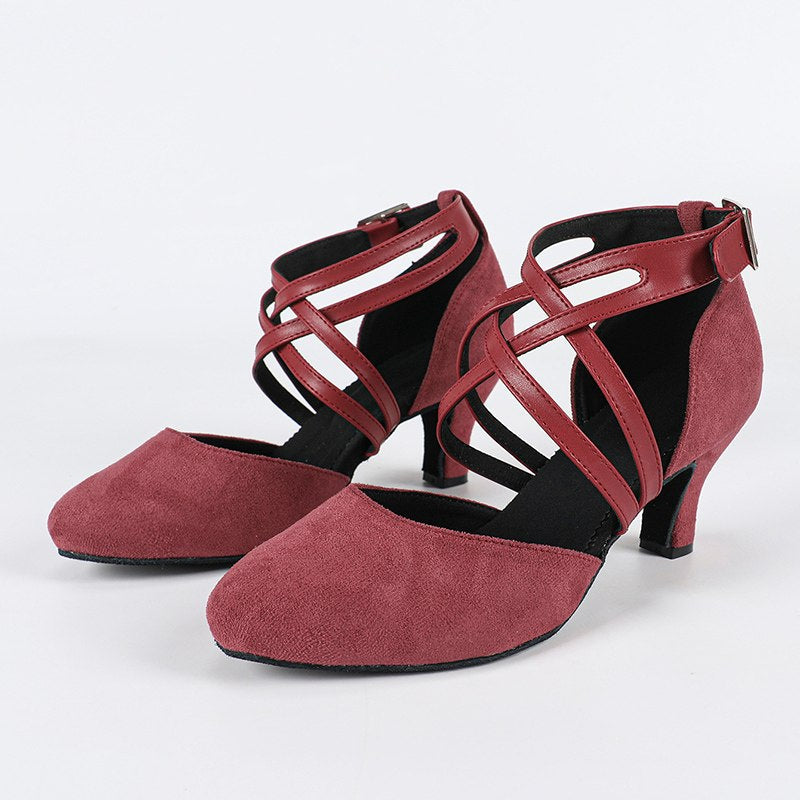 Women's Suede Customized Heel Ballroom Dance Shoes Modern Dance Shoes