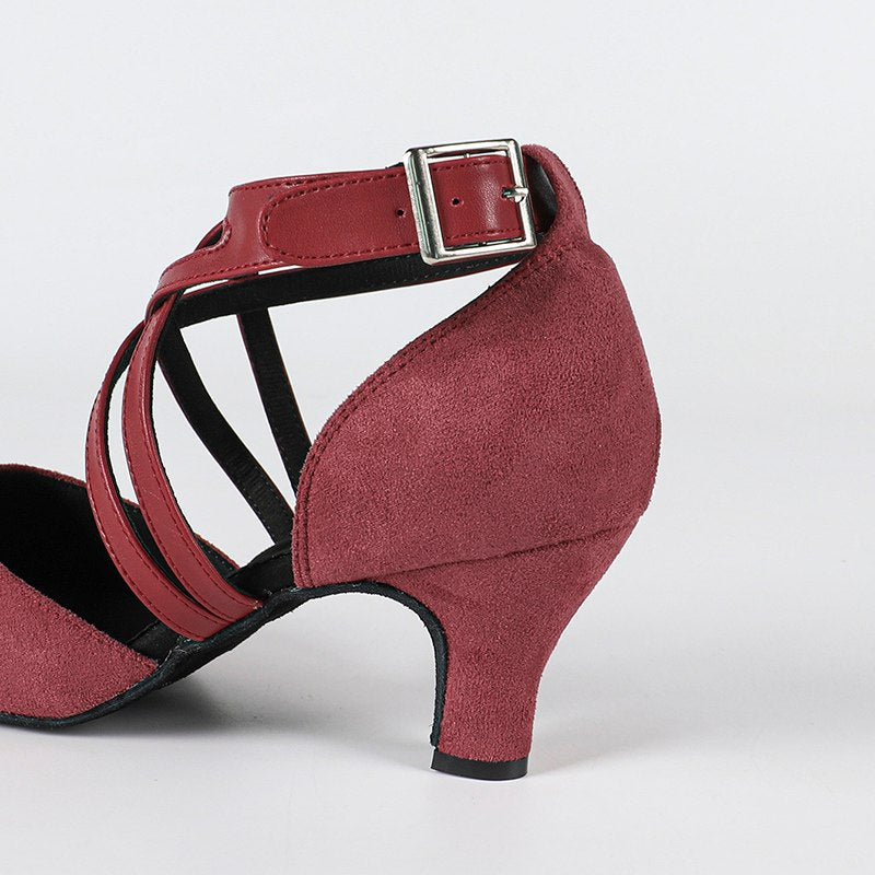 Women's Suede Customized Heel Ballroom Dance Shoes Modern Dance Shoes