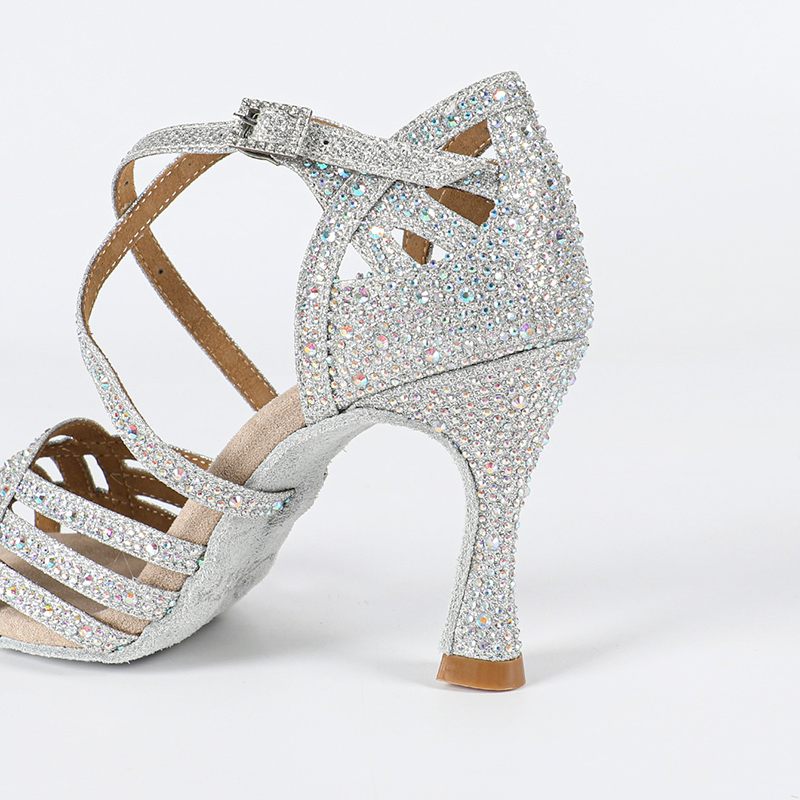 Women's Sparkling Glitter Customized Heel Latin Shoes//Salsa Shoes/Ballroom Dance Shoes