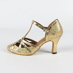 Women's Sparkling Glitter Customized Heel Ballroom Dance Shoes Modern Dance Shoes