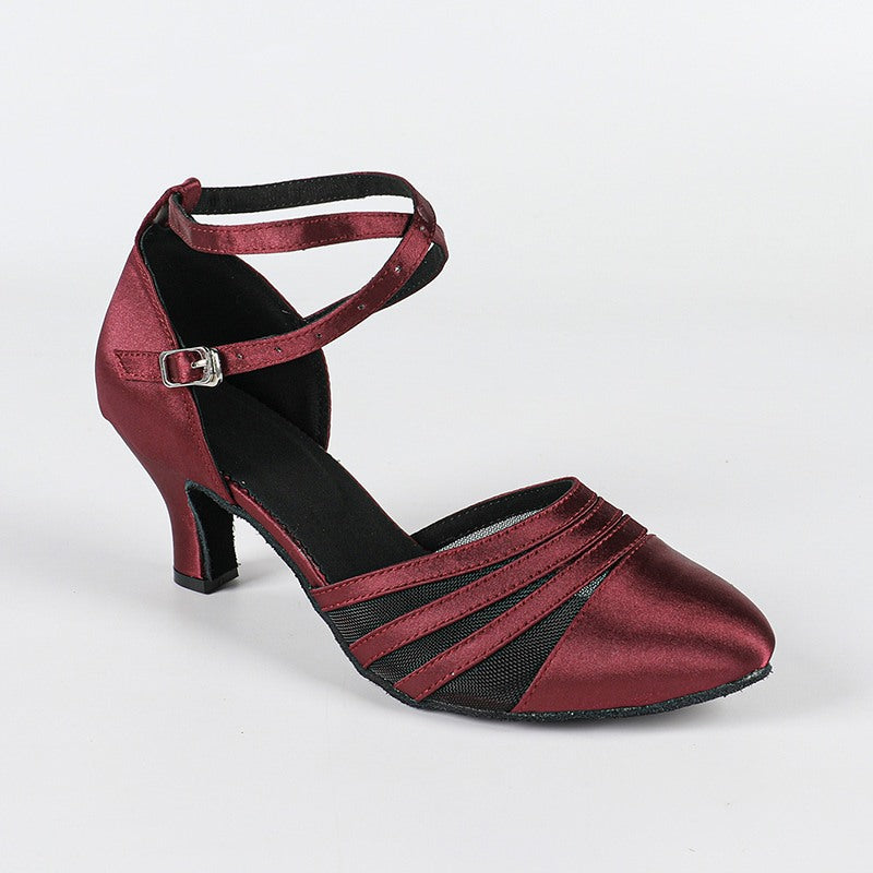 Women's Satin Customized Heel Ballroom Dance Shoes Modern Dance Shoes