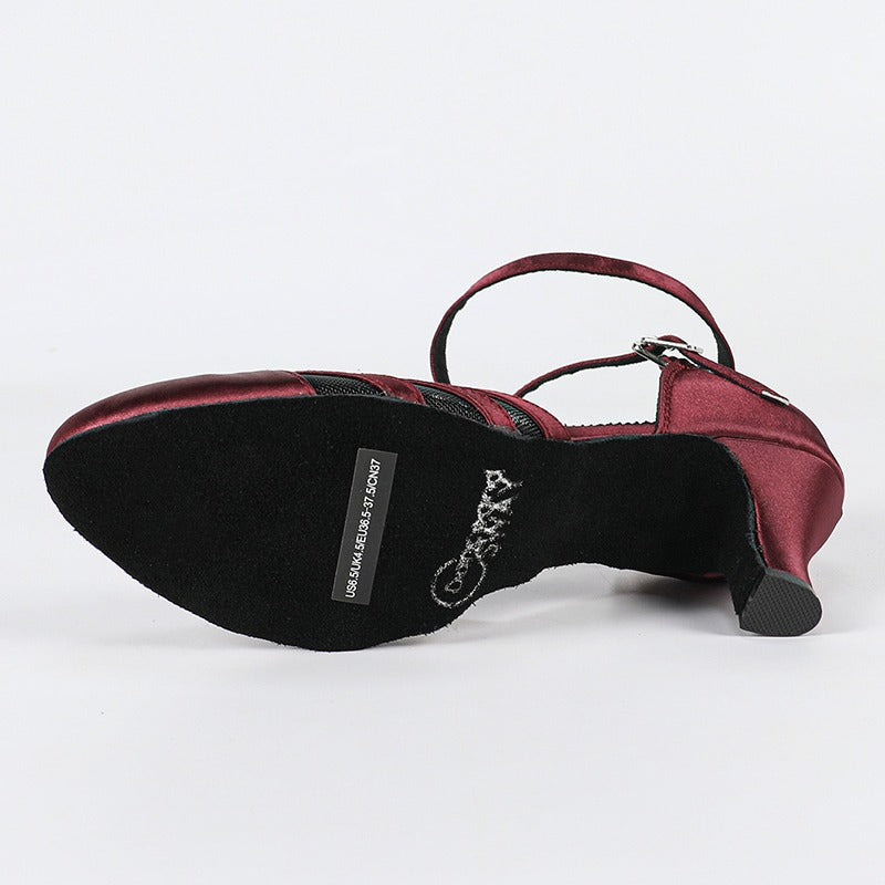 Women's Satin Customized Heel Ballroom Dance Shoes Modern Dance Shoes