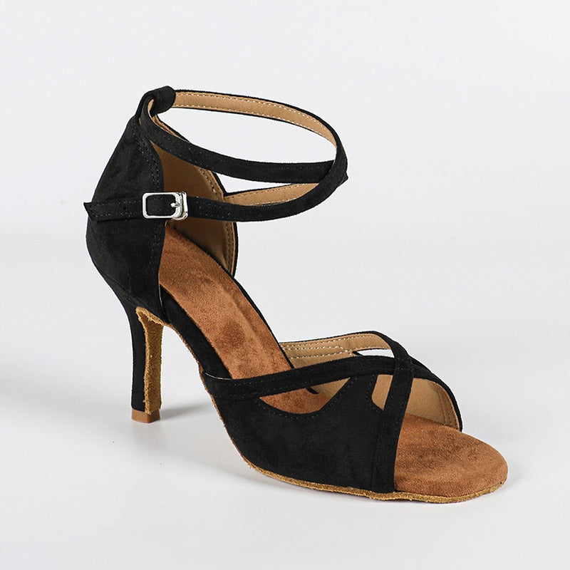 Women's Suede 9cm Heel Latin Salsa Dance Shoes Ballroom Dance Shoes