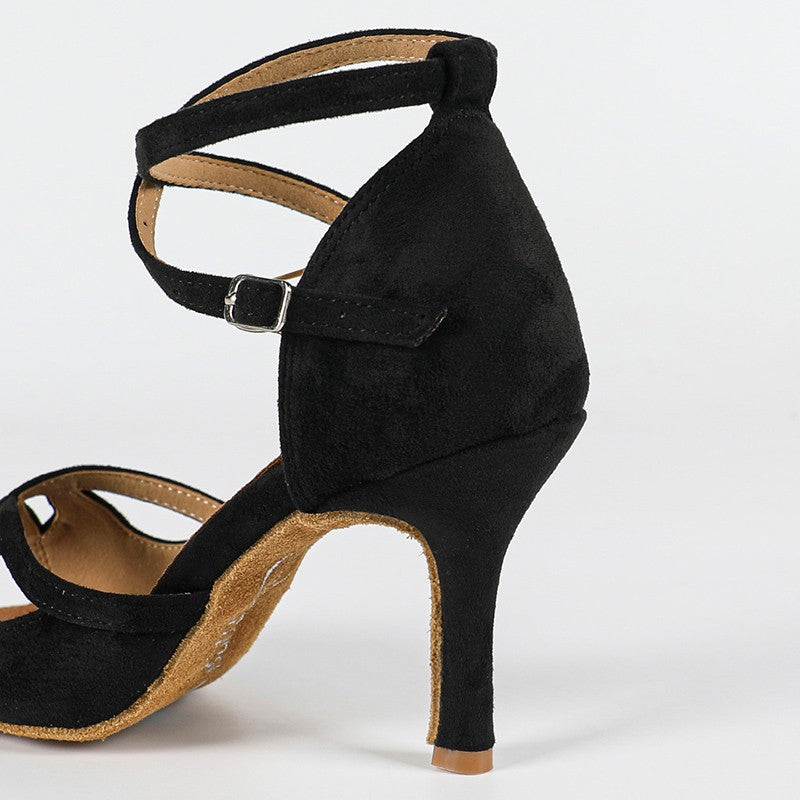 Women's Suede 9cm Heel Latin Salsa Dance Shoes Ballroom Dance Shoes