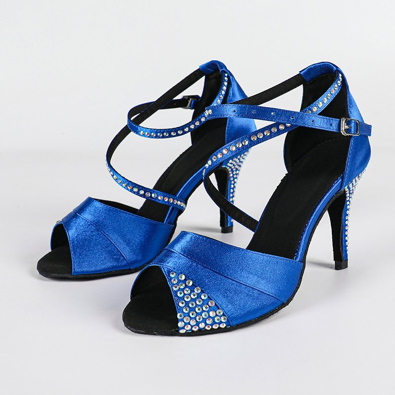 Women's Satin Customized Heel Latin Shoes/Salsa Shoes/Dance Shoes Ballroom Dance Shoes