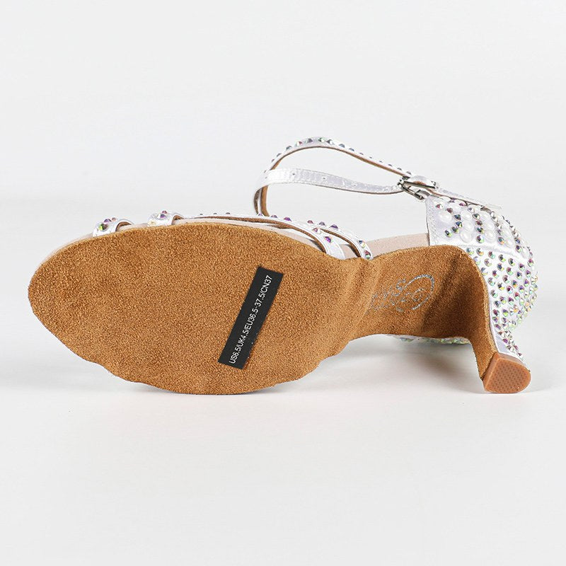 Women's Satin Customized Heel Latin Shoes Salsa Shoes Ballroom Dance Shoes