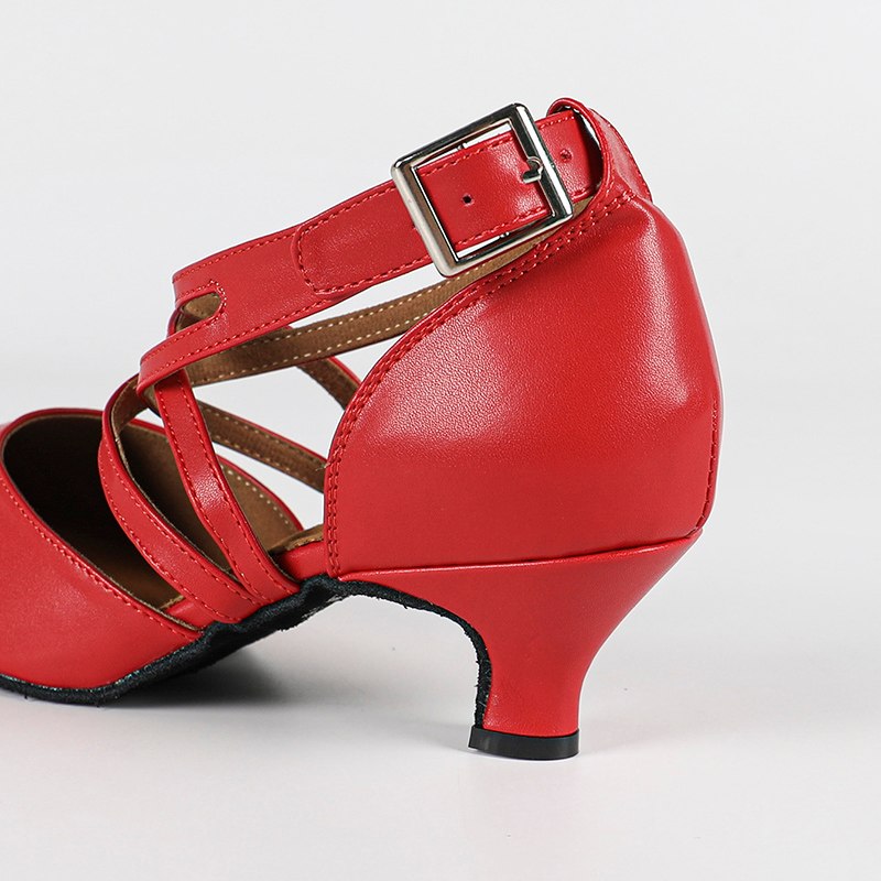 Women's Real Leather Customized Heel Ballroom Dance Shoes Retro Dancing Shoes