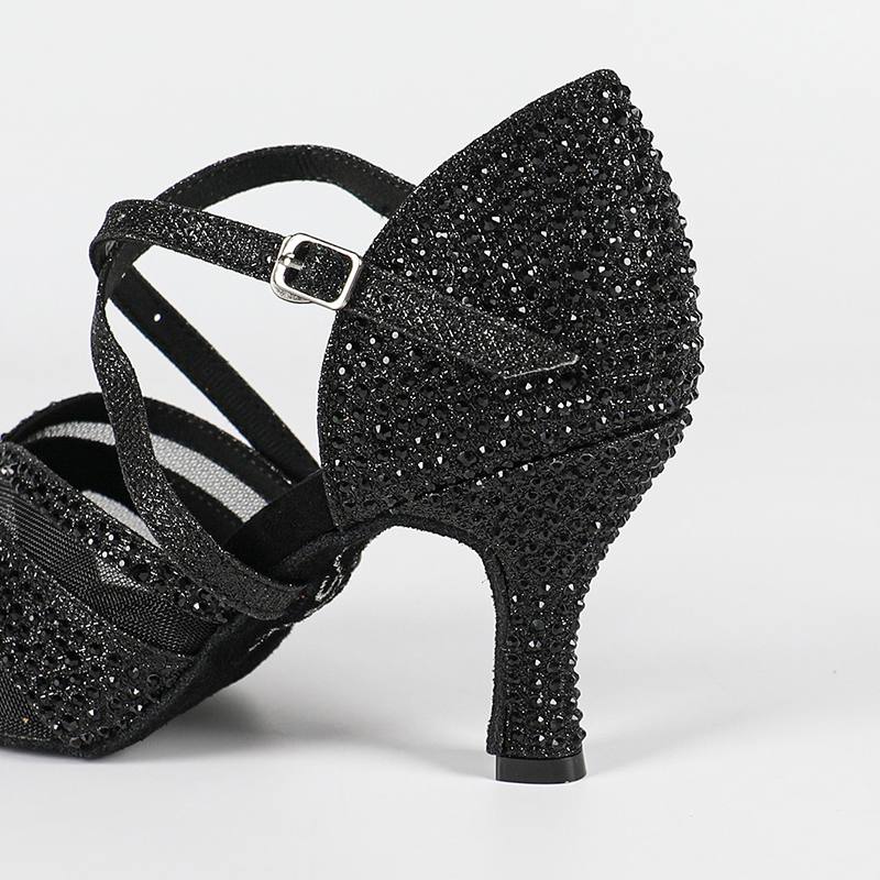Women's Glitter Customized Heel Latin Shoes Salsa Shoes Ballroom Dance Shoes