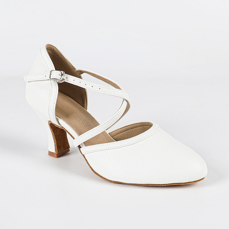 Women's Real Leather Customized Heel Ballroom Dance Shoes Modern Shoes Wedding Shoes