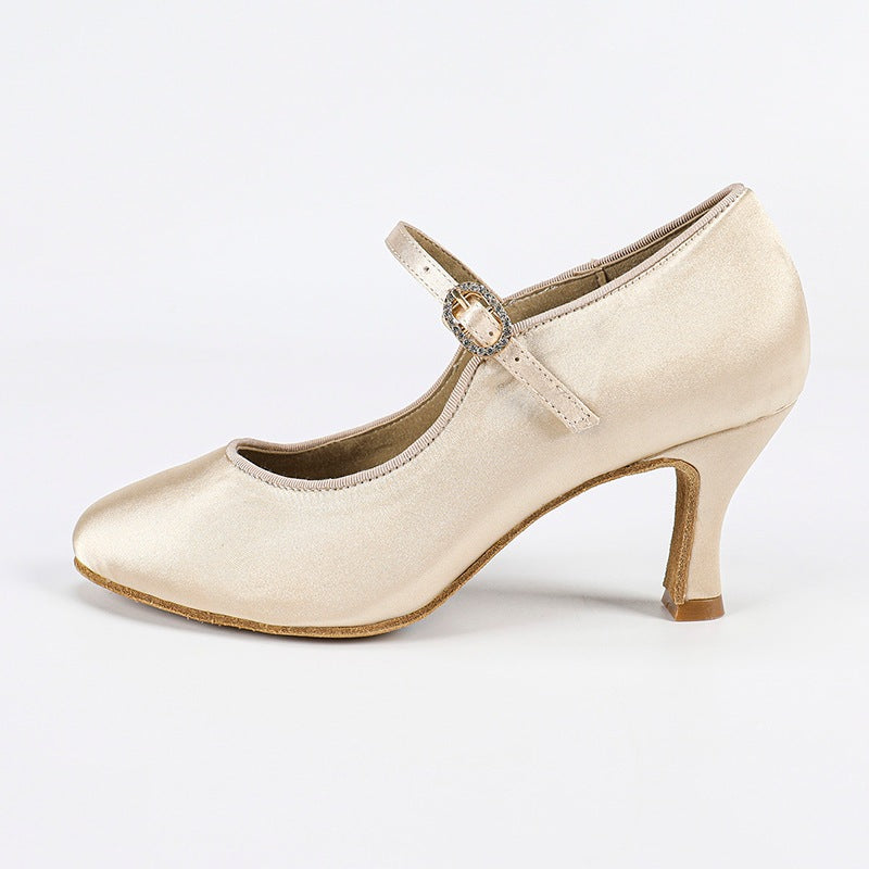 Women's Satin 7.5cm Heel Modern Dance Shoes Ballroom Dance Shoes