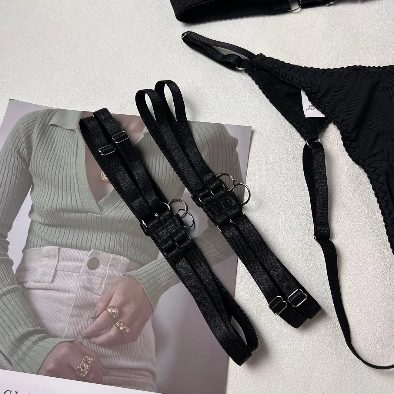 Model SL290Cross Hollow Crotchless Fishnet Bodysuits