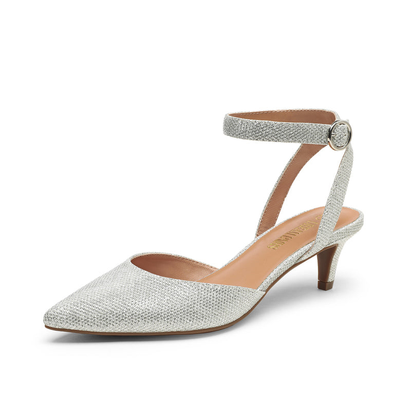 Ankle Strap Low Heel Pumps