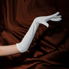 Women's Latin Dance Milk Silk Long Gloves