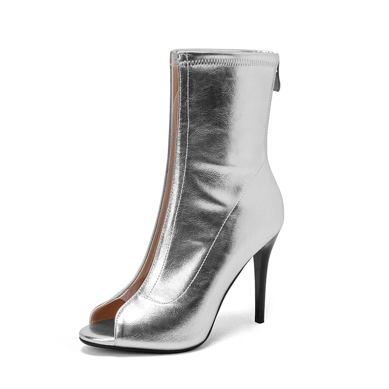 Women's PU 10cm Silm Heel Rubber Sole Dance Boots JazDance Shoes