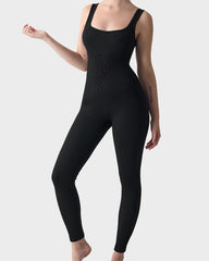 Seamless Square Neck Sculpting Sport Jumpsuit