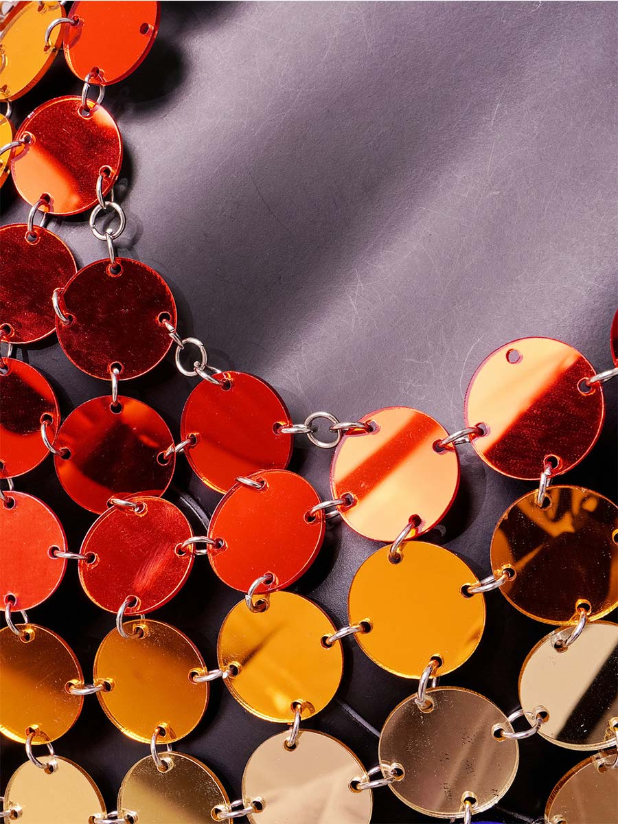 Fashion Chainmail Dress In Rainbow