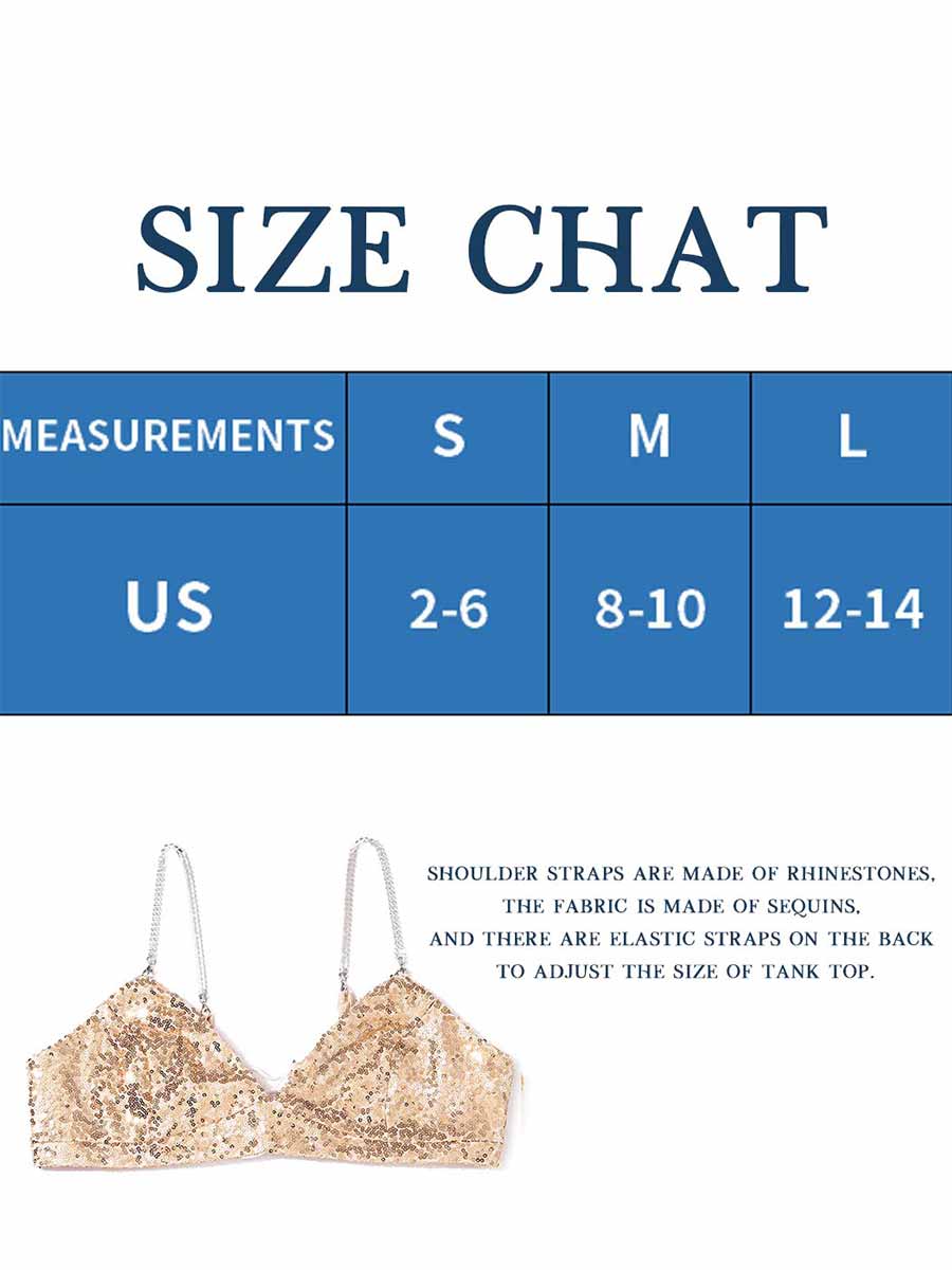 Champagne Glitter Bra