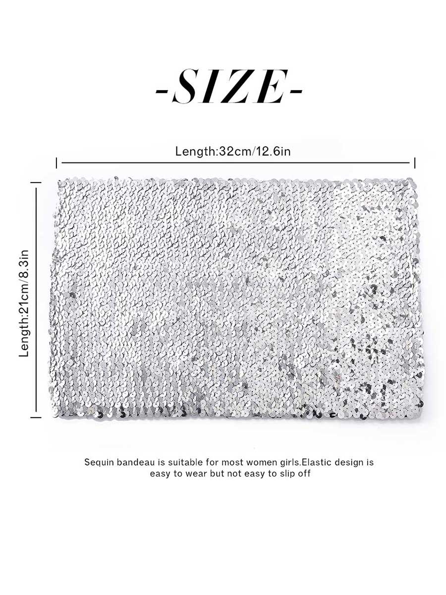Silver Sequin Tube Top