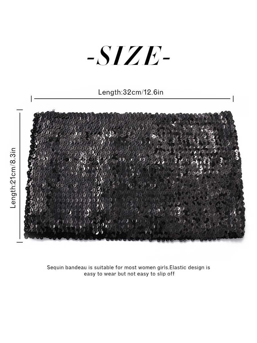 Black Sequin Tube Top