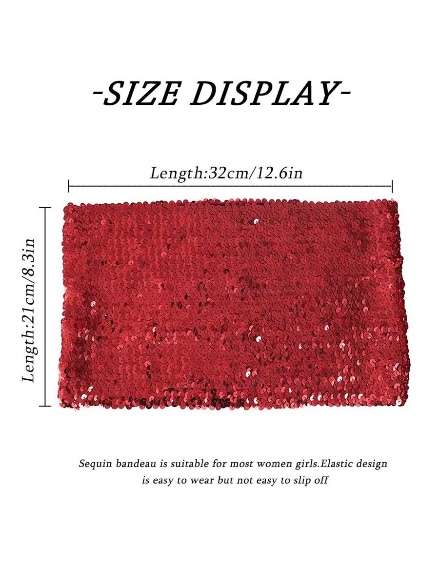 Red Sequin Tube Top