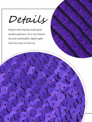 Purple Sequin Tube Top