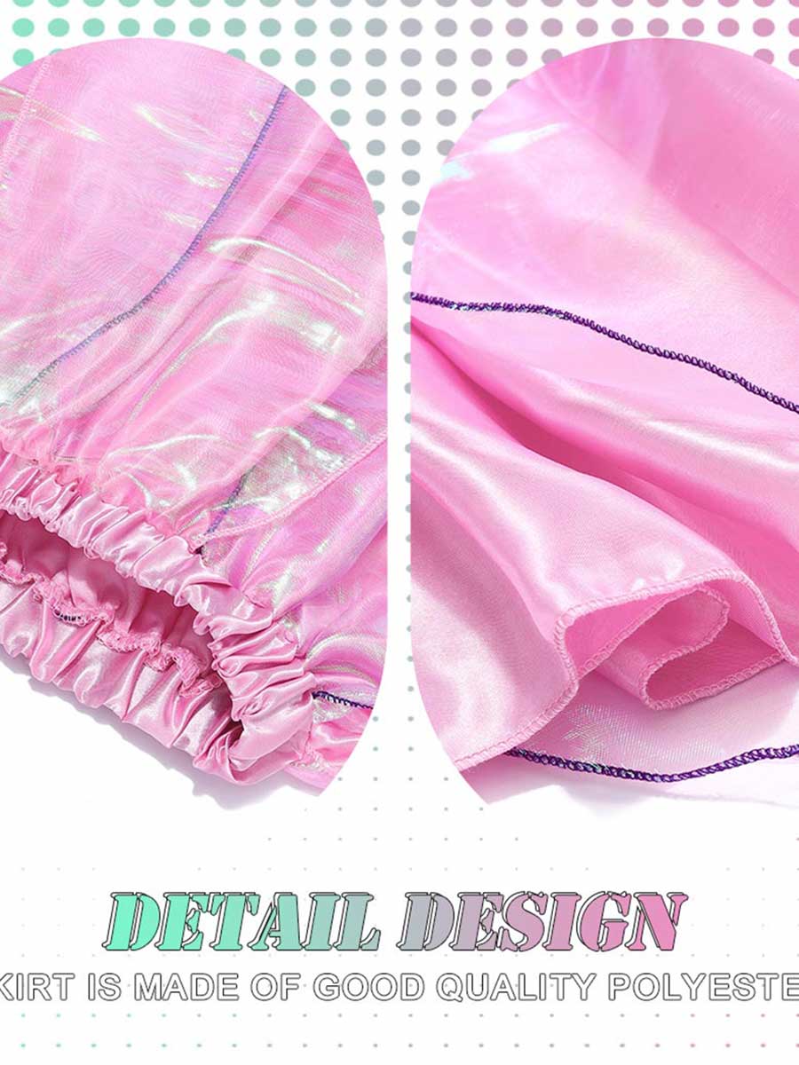 Pink Reflective Multi-layered Dance Skirt