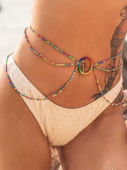 Rainbow Beaded Body Chain