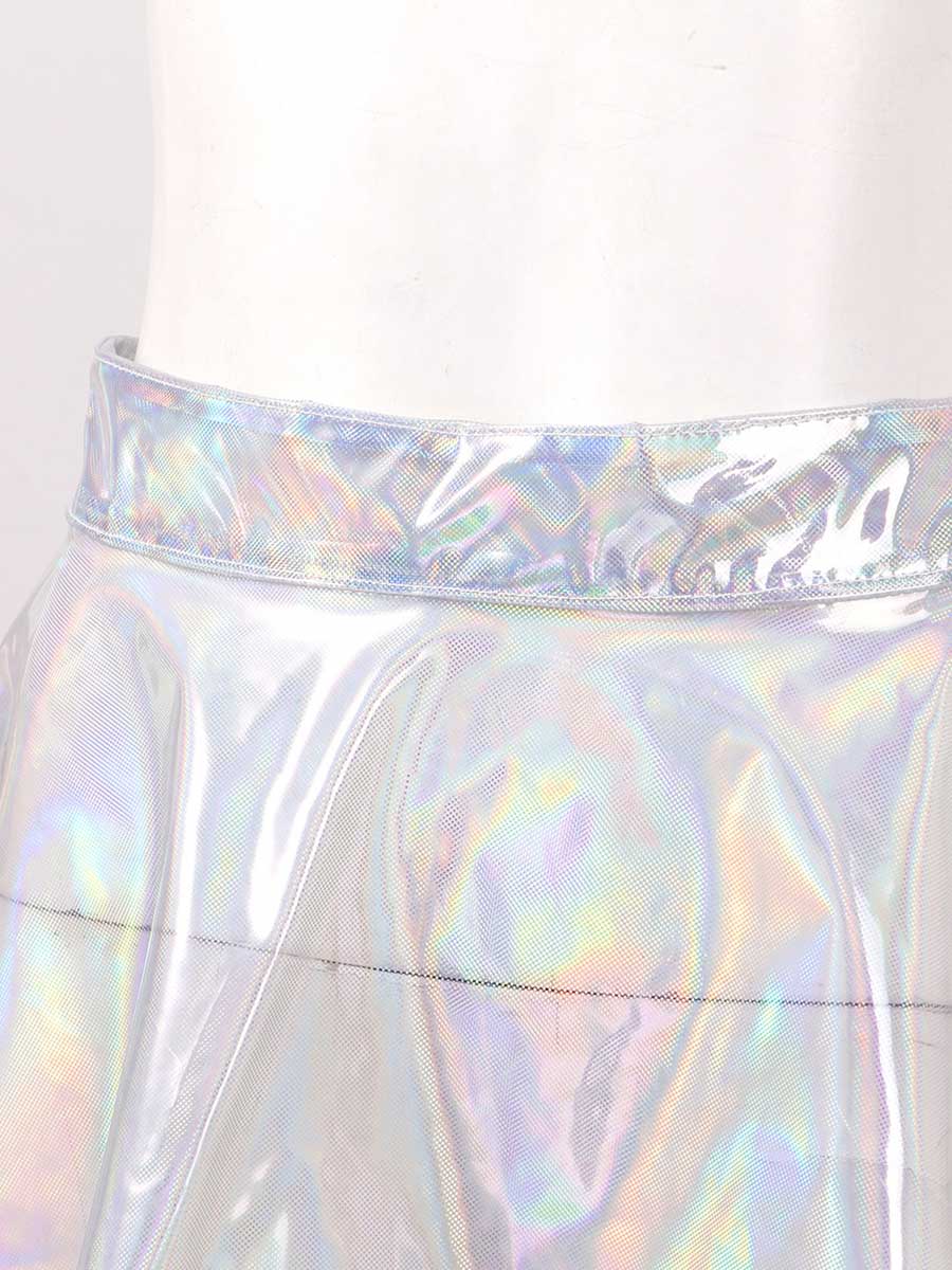 PVC Holographic Reflective Transparent Skirt