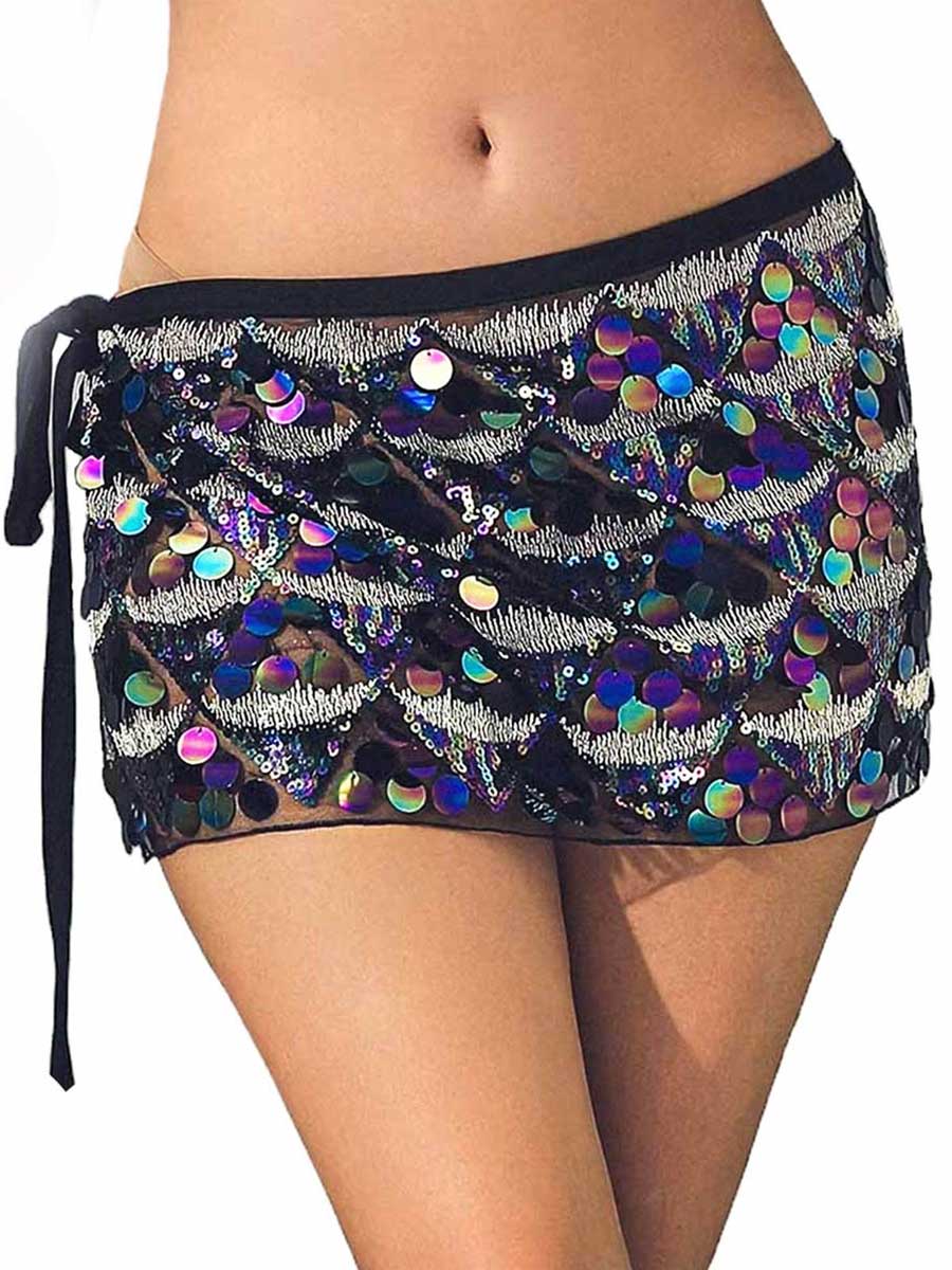 Bohemian Sequin Mini Skirt