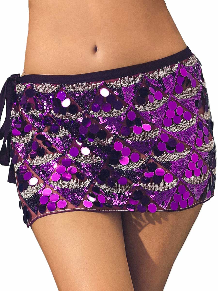 Bohemian Sequin Mini Skirt