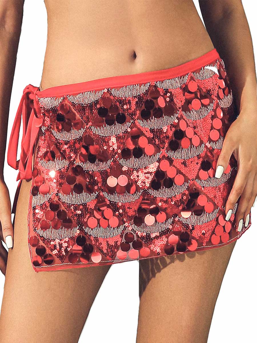 Bohemian Sequin Mini Skirt