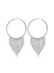 Rhinestone Tassel Sparkling Earrings