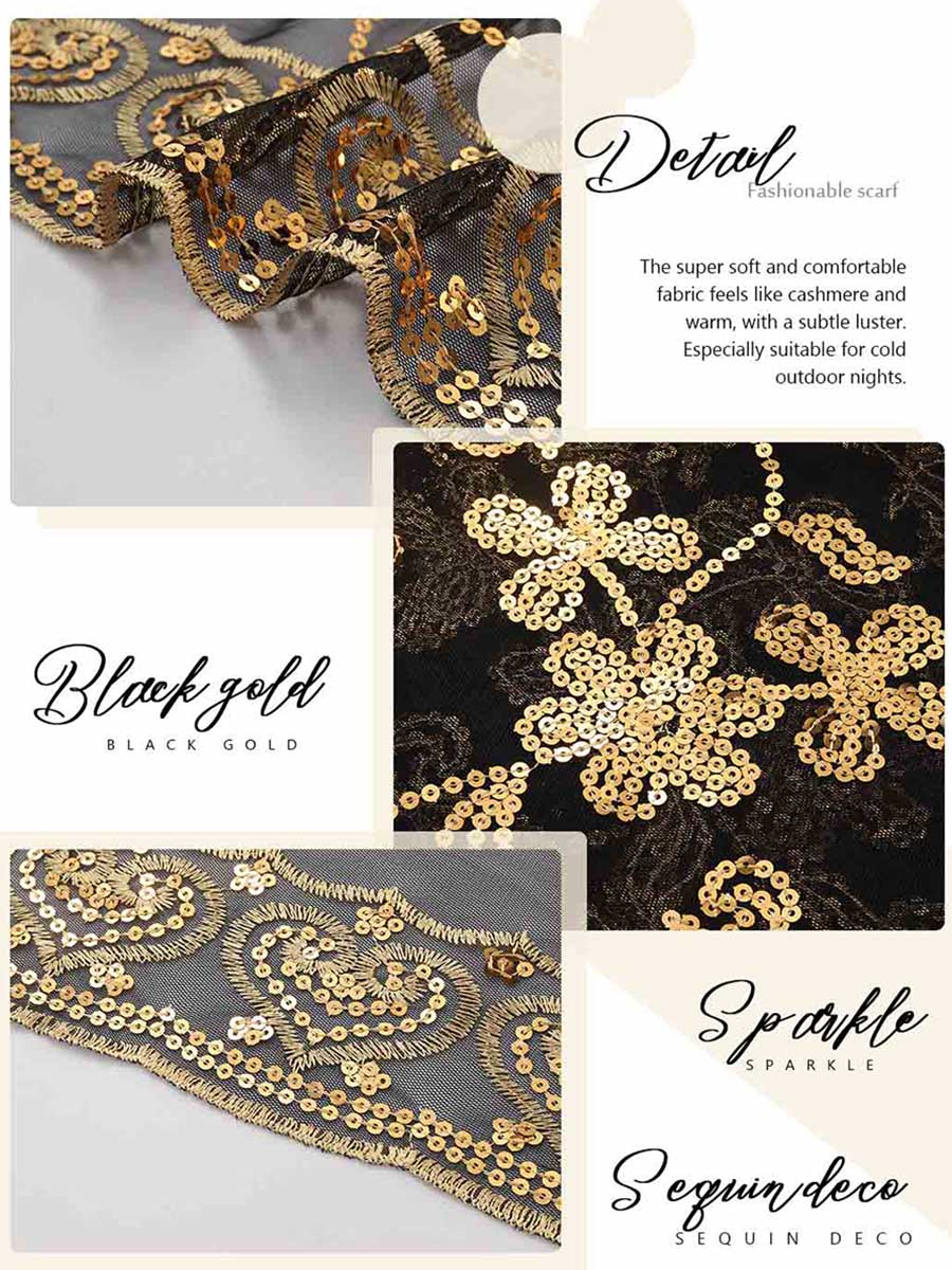 Tassel Party Scarf with Crystal Buckle