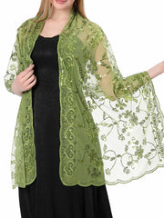 Tassel Party Scarf with Crystal Buckle