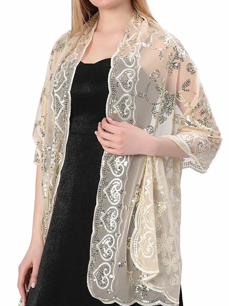 Tassel Party Scarf with Crystal Buckle